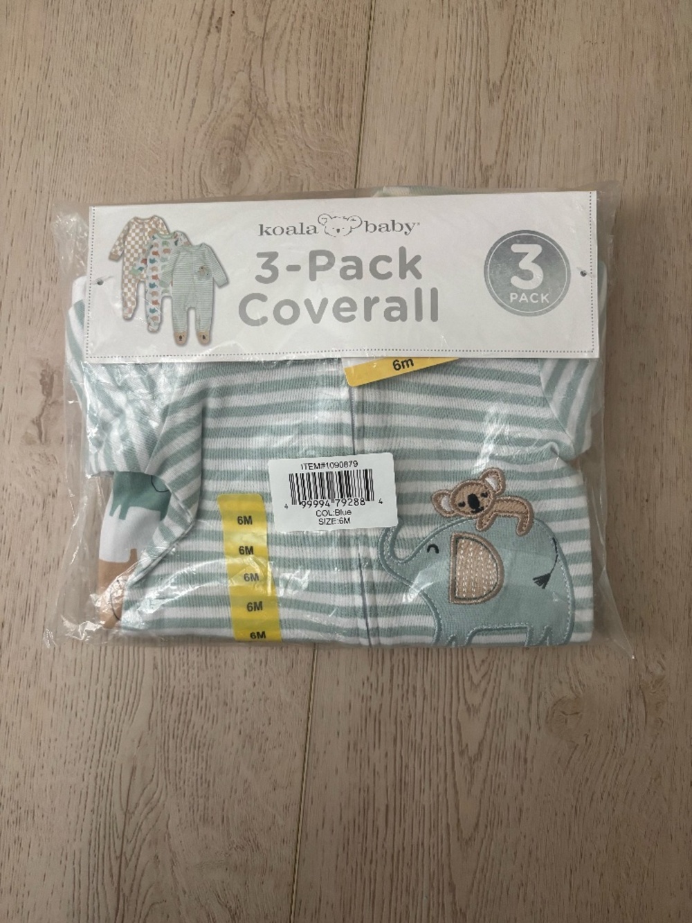 Brand New Koala Baby 3-Pack Footed Sleepers – 6M